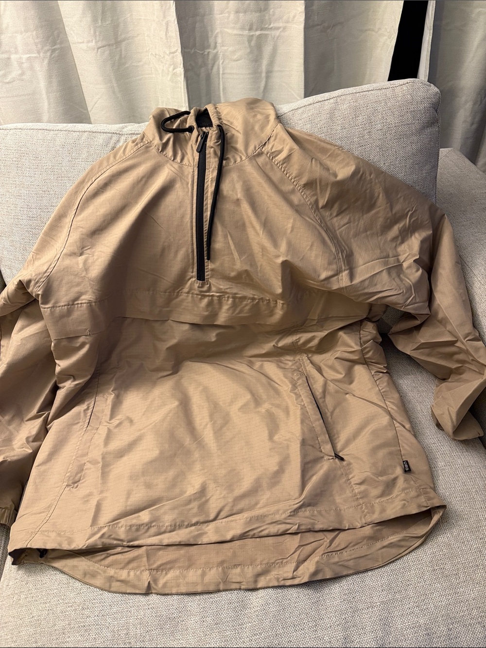Champs Lightweight Pullover Windbreaker - Beige